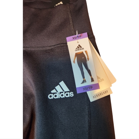 Adidas Aero Ready Tight Fit High Rise Leggings Size XS Workout Sports - Picture 4 of 12